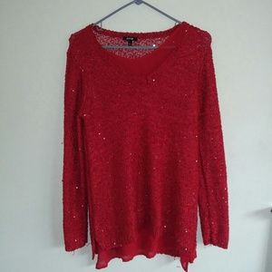 ⚡5 for $25⚡  Apt.9 red sparkle sweater